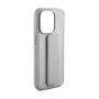 iLike Apple iPhone 15 Plus funda de silicona con soporte plateada