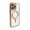 iLike Apple iPhone 15 Pro funda TPU Electroplate con MagSafe transparente dorada