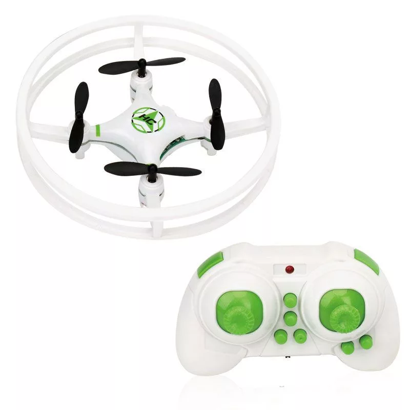 iLike Phantom Quadcopter Drone 360° (HC615) con mando a distancia 2,4 GHz, carga USB, giroscopio de 6 ejes, 4 canales - Blanco