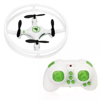 iLike Phantom Quadcopter Drone 360° (HC615) con mando a distancia 2,4 GHz, carga USB, giroscopio de 6 ejes, 4 canales - Blanco