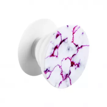 iLike Universal Pop Holder Marble Blanco Rojo
