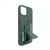 iLike Apple iPhone 14 Funda con soporte y bolsillo oculto de piel verde