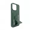 iLike Apple iPhone 15 Pro Max Funda con soporte y bolsillo oculto de piel verde