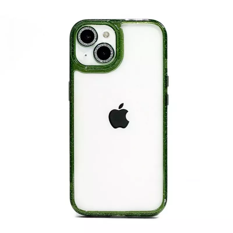 iLike Apple iPhone 14 Funda acrílica Stars Lens verde
