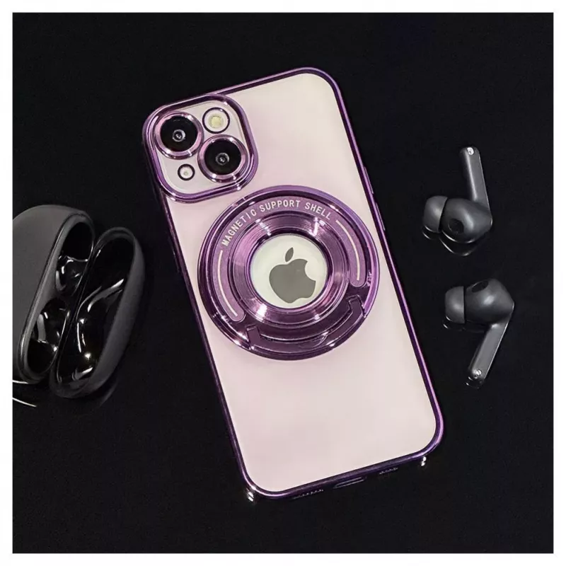 iLike Apple iPhone 14 Funda IH MagSafe con soporte oculto morada
