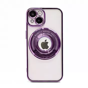 iLike Apple iPhone 15 Pro Funda IH MagSafe con soporte oculto morada