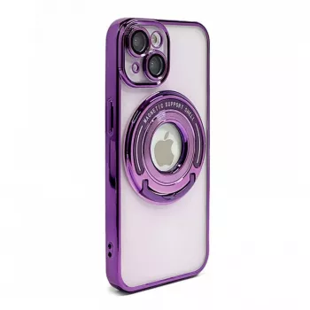 iLike Apple iPhone 15 Pro Funda IH MagSafe con soporte oculto morada