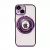 iLike Apple iPhone 15 Pro Max Funda IH MagSafe con soporte oculto morada