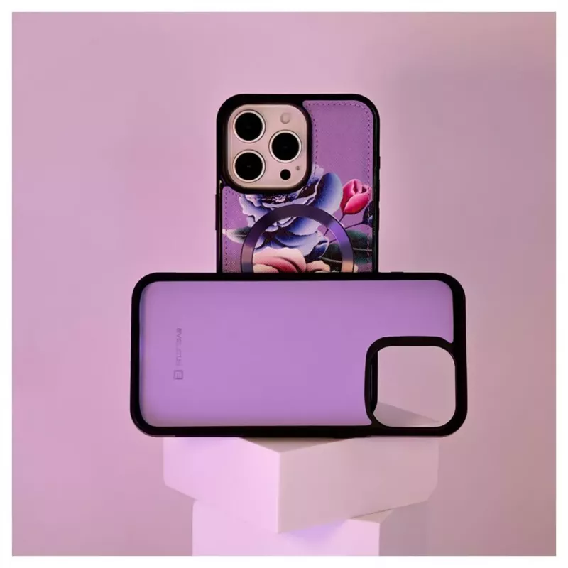 Evelatus Apple iPhone 15 Pro Max Funda cartera y slim Lila