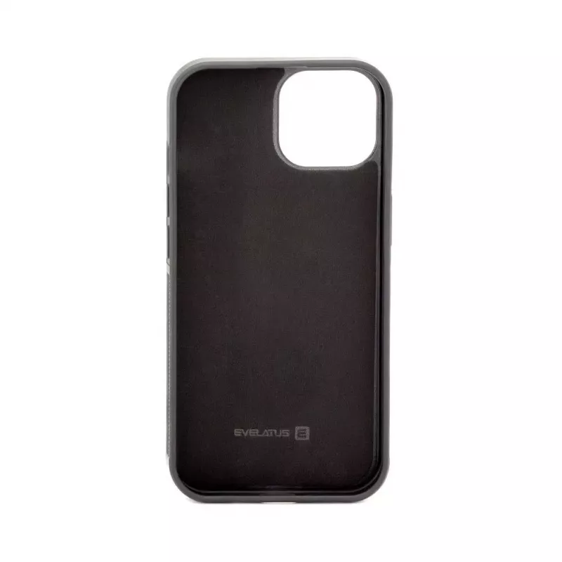 Evelatus Apple iPhone 15 Funda con bolsillo magnético y cremallera Diseño de cremallera Negro