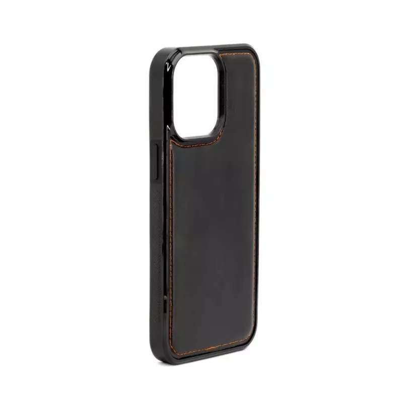 Evelatus Apple iPhone 15 Pro Max Funda con bolsillo magnético y cremallera con diseño de cremallera - Negro