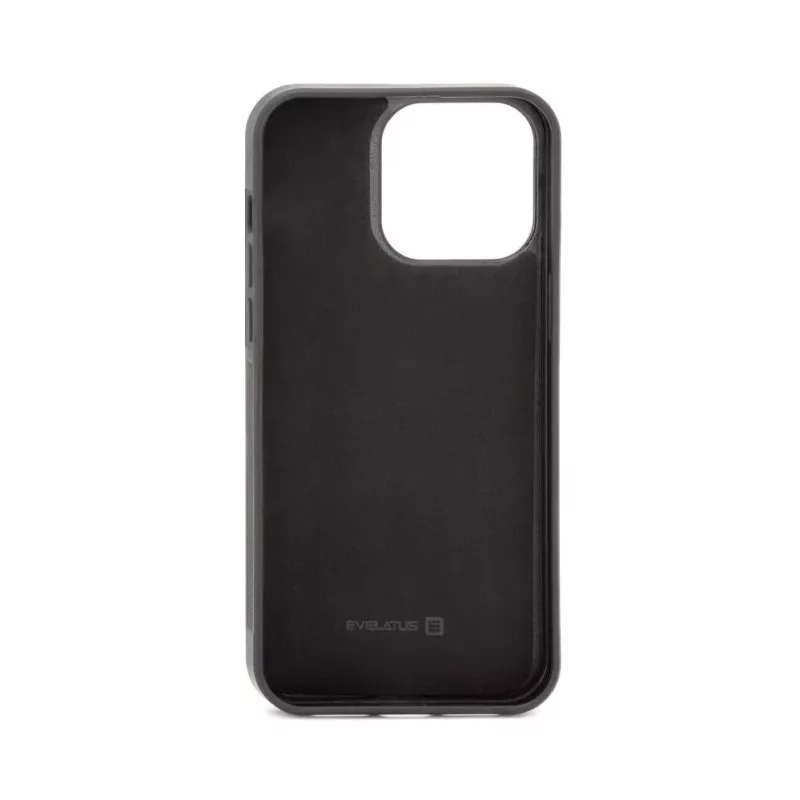 Evelatus Apple iPhone 15 Pro Max Funda con bolsillo magnético y cremallera con diseño de cremallera - Negro