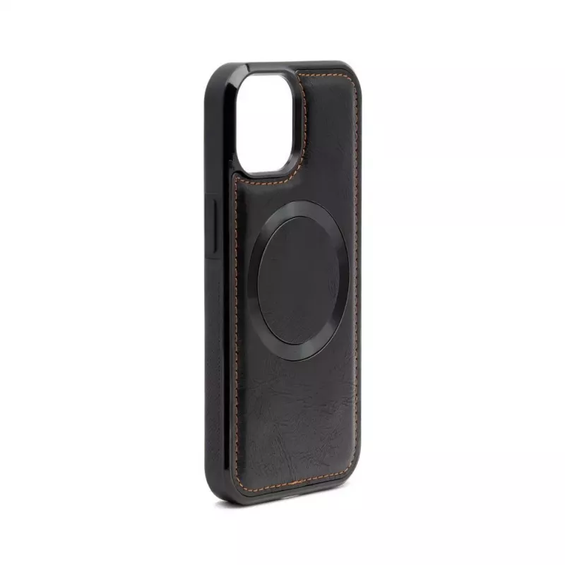 Evelatus Apple iPhone 15 Funda de piel cartera multifuncional con correa de muñeca Negro