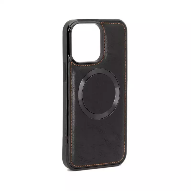 Evelatus Apple iPhone 15 Pro Max Funda de piel cartera multifuncional con correa de muñeca Negro