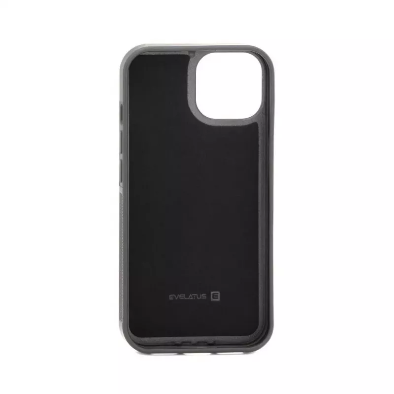 Evelatus Apple iPhone 14 Funda de piel diseño de cremallera flor Negro
