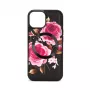 Evelatus Apple iPhone 15 Funda de piel diseño de cremallera flor Negro