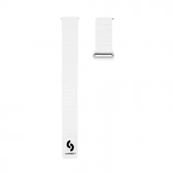 Correa Connect 20mm Flat Head Cuero-Silicona Loop Magnética (130mm M/L) Blanco