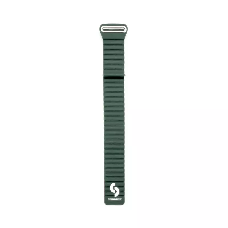 Correa Connect 20mm Flat Head Cuero-Silicona Loop Magnética (130mm M/L) Forest Green