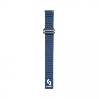 Correa Connect 20mm Flat Head Cuero-Silicona Loop Magnética (130mm M/L) Midnight Blue