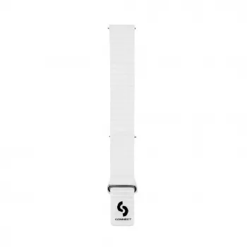 Correa Connect 22mm Flat Head Cuero-Silicona Loop Magnética (130mm M/L) Blanco