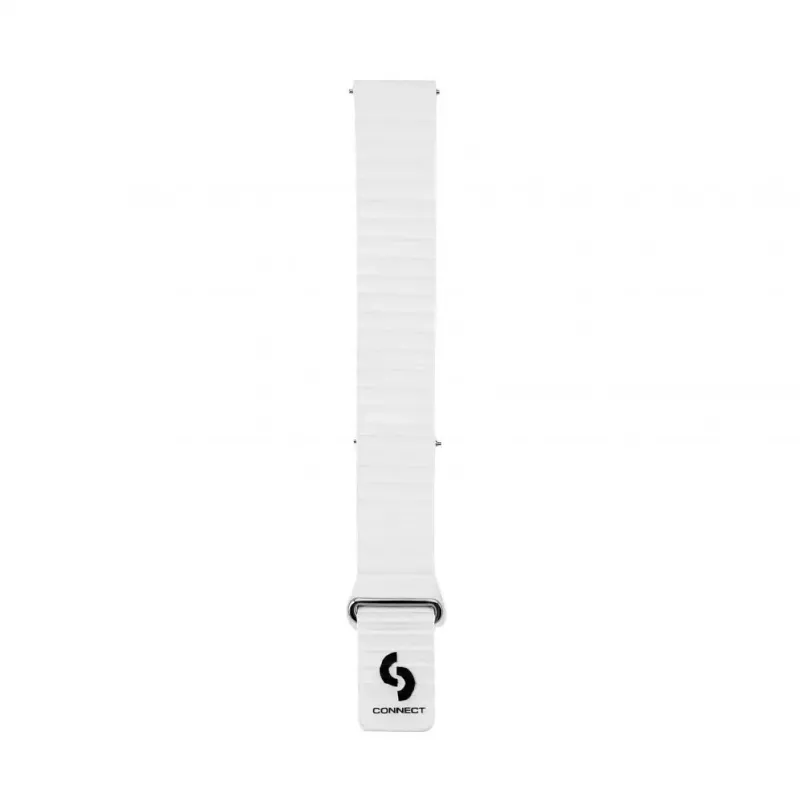 Correa Connect 22mm Flat Head Cuero-Silicona Loop Magnética (130mm M/L) Blanco