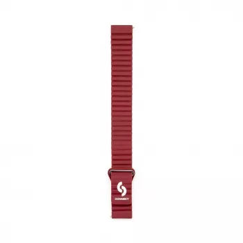 Correa Connect 22mm Flat Head Cuero-Silicona Loop Magnética (130mm M/L) Rojo vino