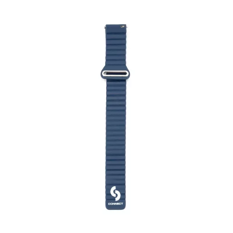 Correa Connect 22mm Flat Head Cuero-Silicona Loop Magnética (130mm M/L) Midnight Blue