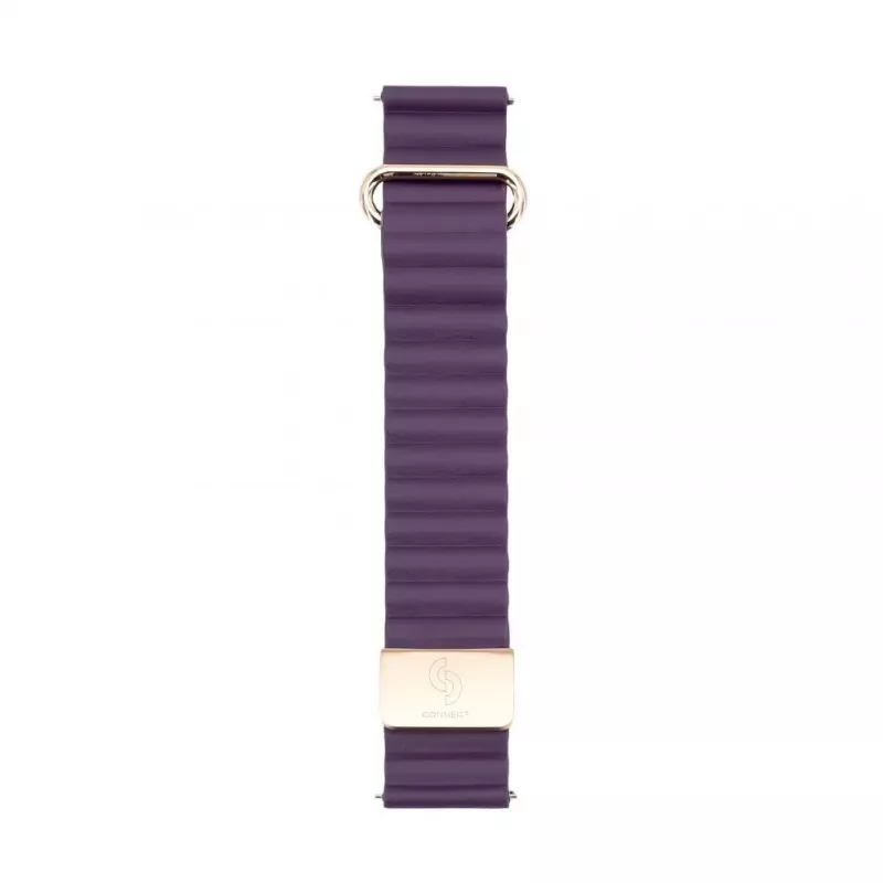 Connect 20mm Cortical Back Buckle Correa de reloj con cierre magnético, Crimson Cherry (130mm M/L)