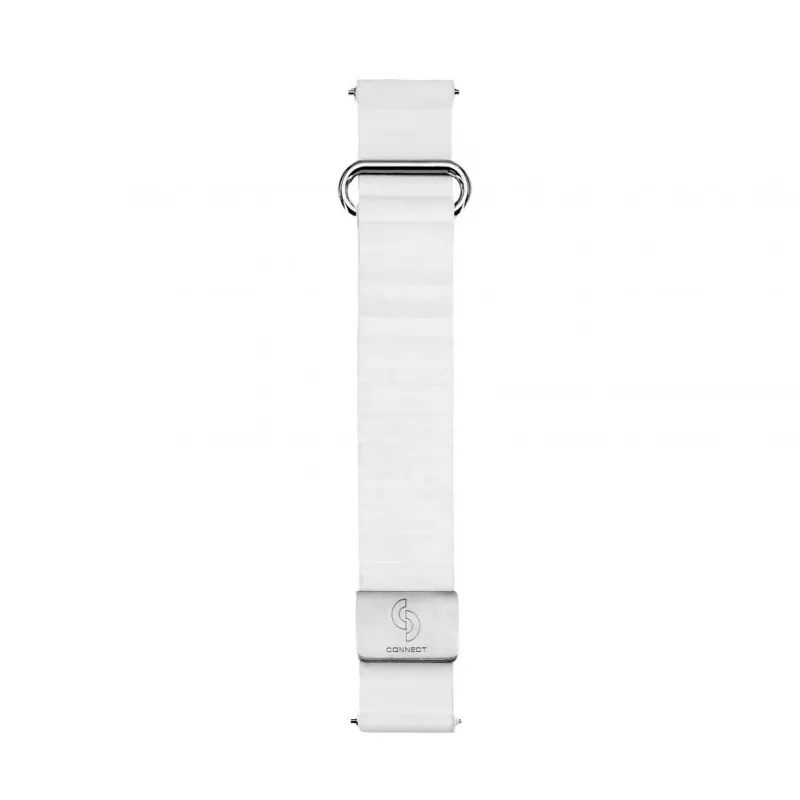 Correa de reloj con hebilla trasera cortical y cierre magnético Connect 20mm (130mm M/L) blanca