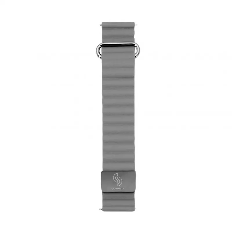 Correa de reloj con hebilla trasera cortical y cierre magnético Connect 22mm (130mm M/L) gris espacial