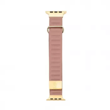 Correa magnética de cuero sintético premium para Connect Watch 42/44/45mm rosa