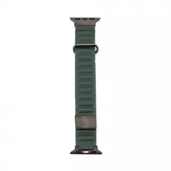 Correa magnética de piel sintética premium para Connect Watch 42/44/45mm Cedar Green