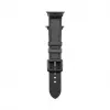 Correa de reloj de piel con parche de silicona para Connect Watch 38/40/41mm (132mm M/L) negra