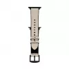 Correa de piel con parche de silicona para Connect Watch 38/40/41mm (132mm M/L) blanca