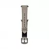 Correa de piel con parche de silicona para Connect Watch 38/40/41mm (132mm M/L) plateada