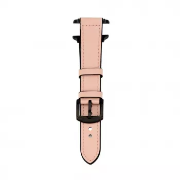 Correa de piel con parche de silicona para Connect Watch 42/44/45mm (132mm M/L) Pink Sand