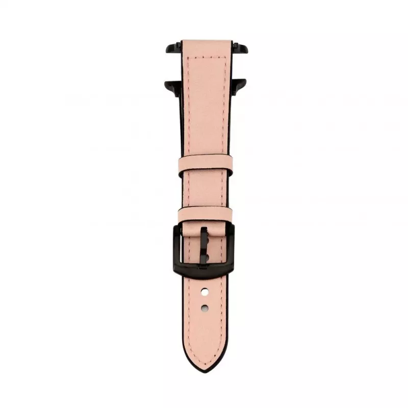 Correa de piel con parche de silicona para Connect Watch 42/44/45mm (132mm M/L) Pink Sand