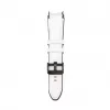 Correa de reloj de piel con parche de silicona Connect 20mm (130mm M/L) blanca