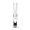 Correa de reloj de piel con parche de silicona Connect 20mm (130mm M/L) blanca