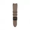 Correa de reloj de piel con parche de silicona Connect 20mm (130mm M/L) taupe
