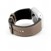 Correa de reloj de piel con parche de silicona Connect 20mm (130mm M/L) taupe