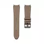 Correa de reloj de piel con parche de silicona Connect 20mm (130mm M/L) taupe
