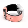 Correa de reloj de piel con parche de silicona Connect 20mm (130mm M/L) rosa