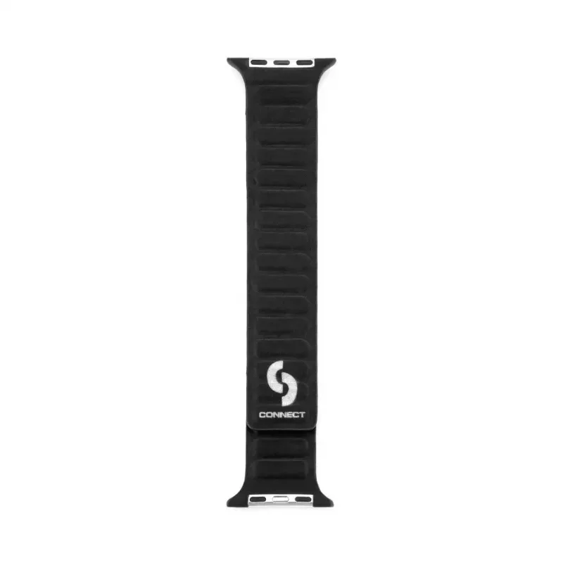 Correa de reloj de sarga tejida fina con cadena magnética para Connect Watch 38/40/41mm negra