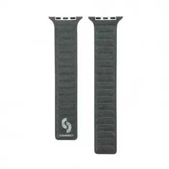 Correa de reloj de sarga tejida fina con cadena magnética para Connect Watch 38/40/41mm verde