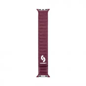 Correa de reloj de sarga tejida fina con cadena magnética para Connect Watch 38/40/41mm ciruela