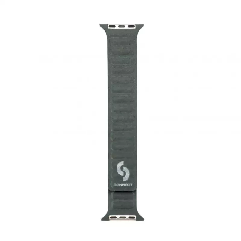 Correa de reloj de sarga tejida fina con cadena magnética para Connect Watch 42/44/45mm verde