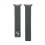 Correa de reloj de sarga tejida fina con cadena magnética para Connect Watch 42/44/45mm verde