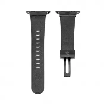 Correa de piel con hebilla de bucle simple para Connect Watch 38/40/41mm negra