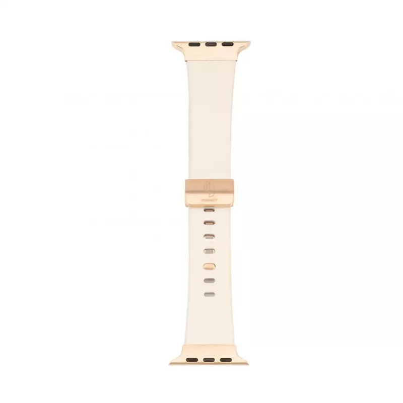 Correa de piel con hebilla de bucle simple para Connect Watch 38/40/41mm blanca